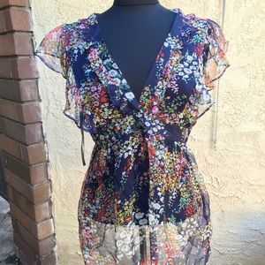 Lipsy London Floral Silk Top